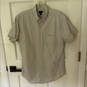 J. Crew Tan Casual Button Down Shirt Short Sleeve